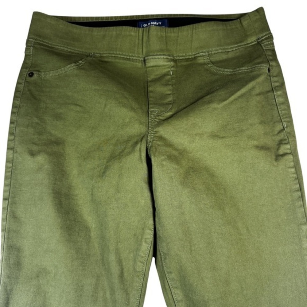 Old Navy Rockstar Olive Green Pull On Mid Rise Jeggings Womens Size 10
